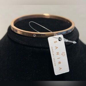 NWT Sahira Elsie Eternity Bracelet, 18K Rose Gold Plated w/ SS Base, MSRP $58